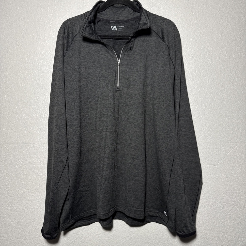 VRST Circuit Seamless‎ 1/4 Zip Pullover Mens XXL Graphic Charcoal Athletic UPF